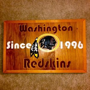 Washing Redskins Handcrafted Wooden Sign
